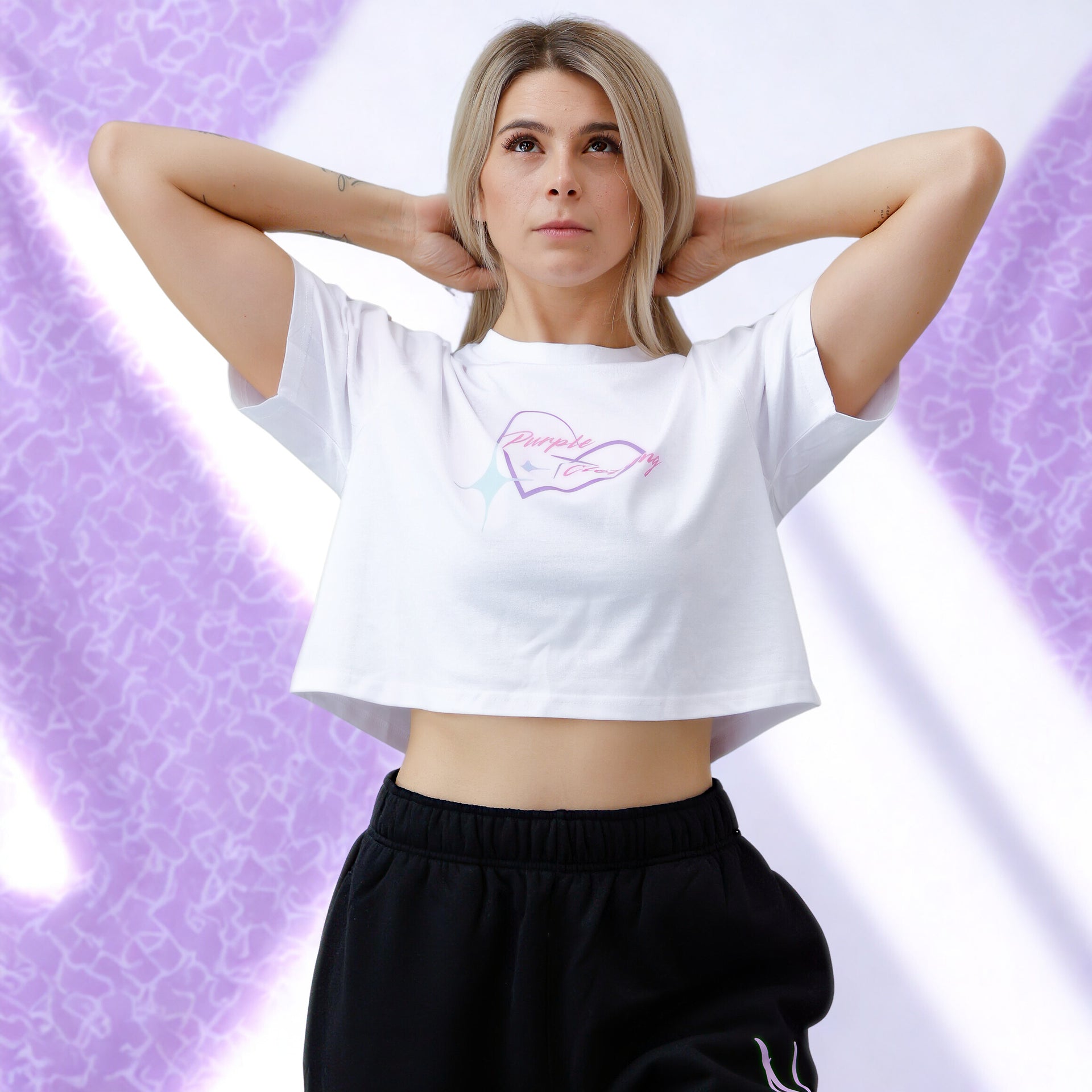 Elevate Crop Tee - Velvet Orchid