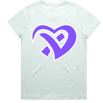 Woman's Purple Heart Seafoam Tee