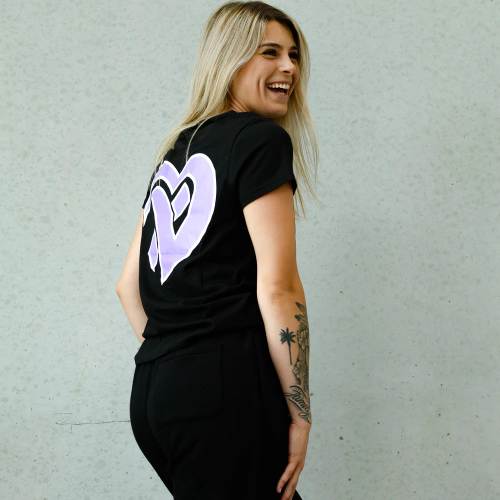 Purple Heart Signature Staple Tee - Onyx Black