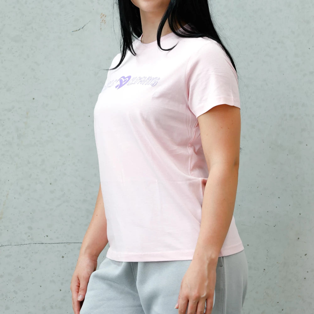 Purple Heart Signature Staple Tee - Luxe Pink