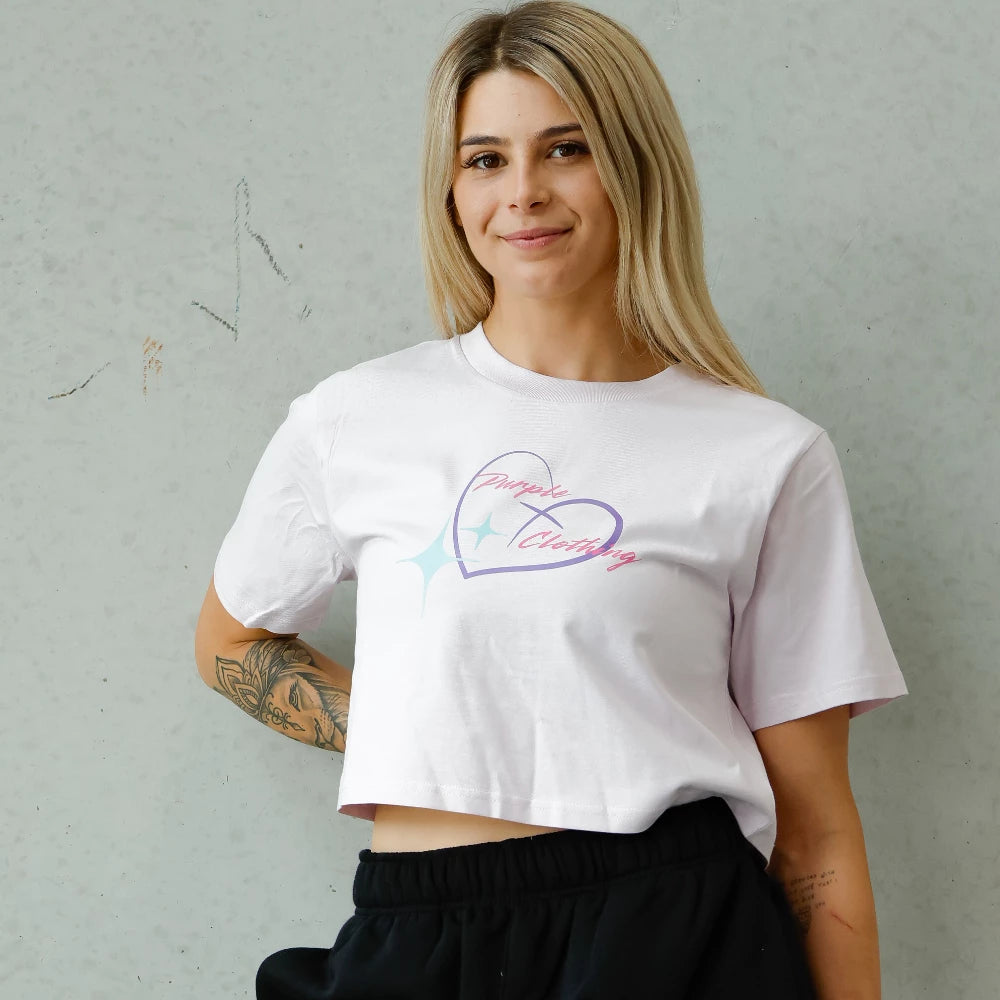 Elevate Crop Tee - Velvet Orchid