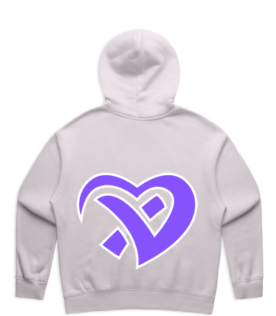 Woman's Purple Heart Orchid Relaxed Hood