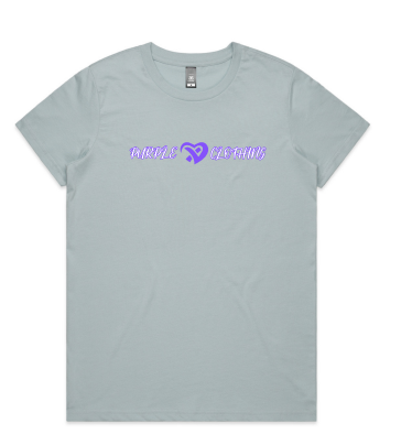 Woman's PurpleHeart Pale Blue Tshirt