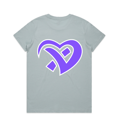 Woman's PurpleHeart Pale Blue Tshirt