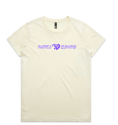 Woman's PurpleHeart Tshirt  (Butter)