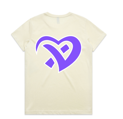 Woman's PurpleHeart Tshirt  (Butter)